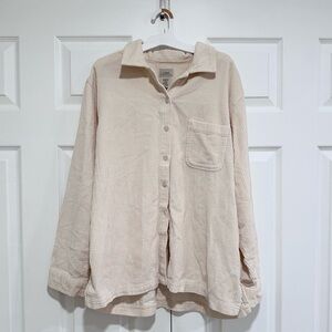 L.L.Bean Cream Corduroy Shirt Jacket